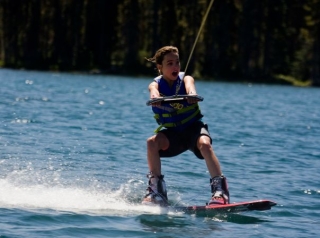  Child on wakeboard
